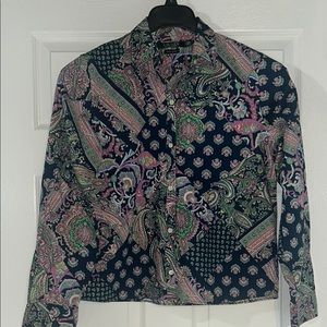 Lauren Ralph Lauren Colorful Paisley Button-Up Shirt